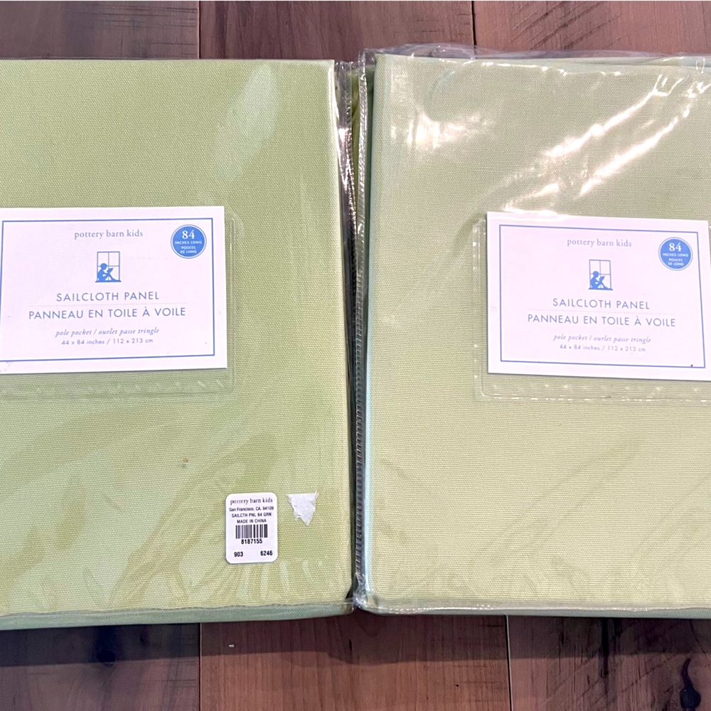 PotteryBarn sailcloth panel curtains